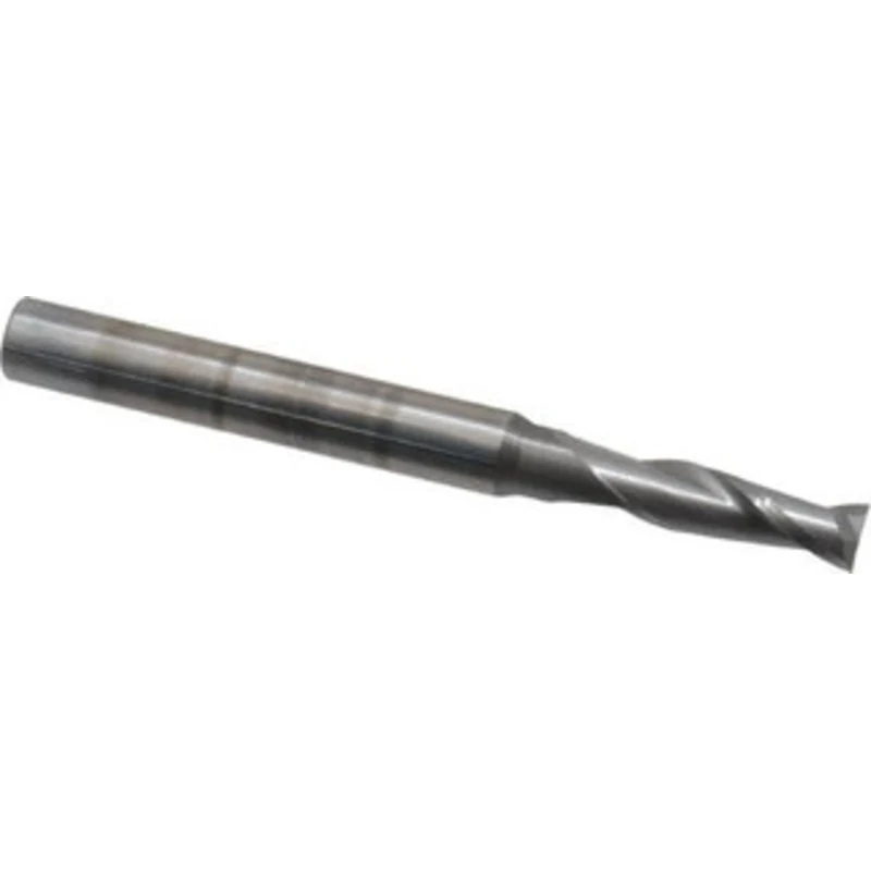 OSG 13/64, 5/8 LOC, 1/4 Shank Diam, 2-1/2 OAL, 2 Flute, Solid Carbide Square End Mill Single End, Uncoated, Spiral Fl...